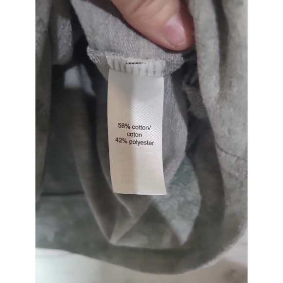 Maurices Gray Green Camo Cotton Blend Knit Long Sleeve Womans Size Medium - Picture 5 of 5